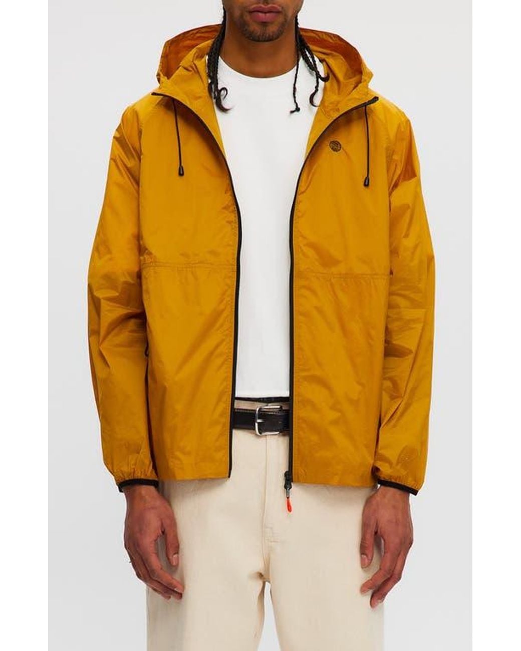 Noize Orange Hooded Windbreaker for men
