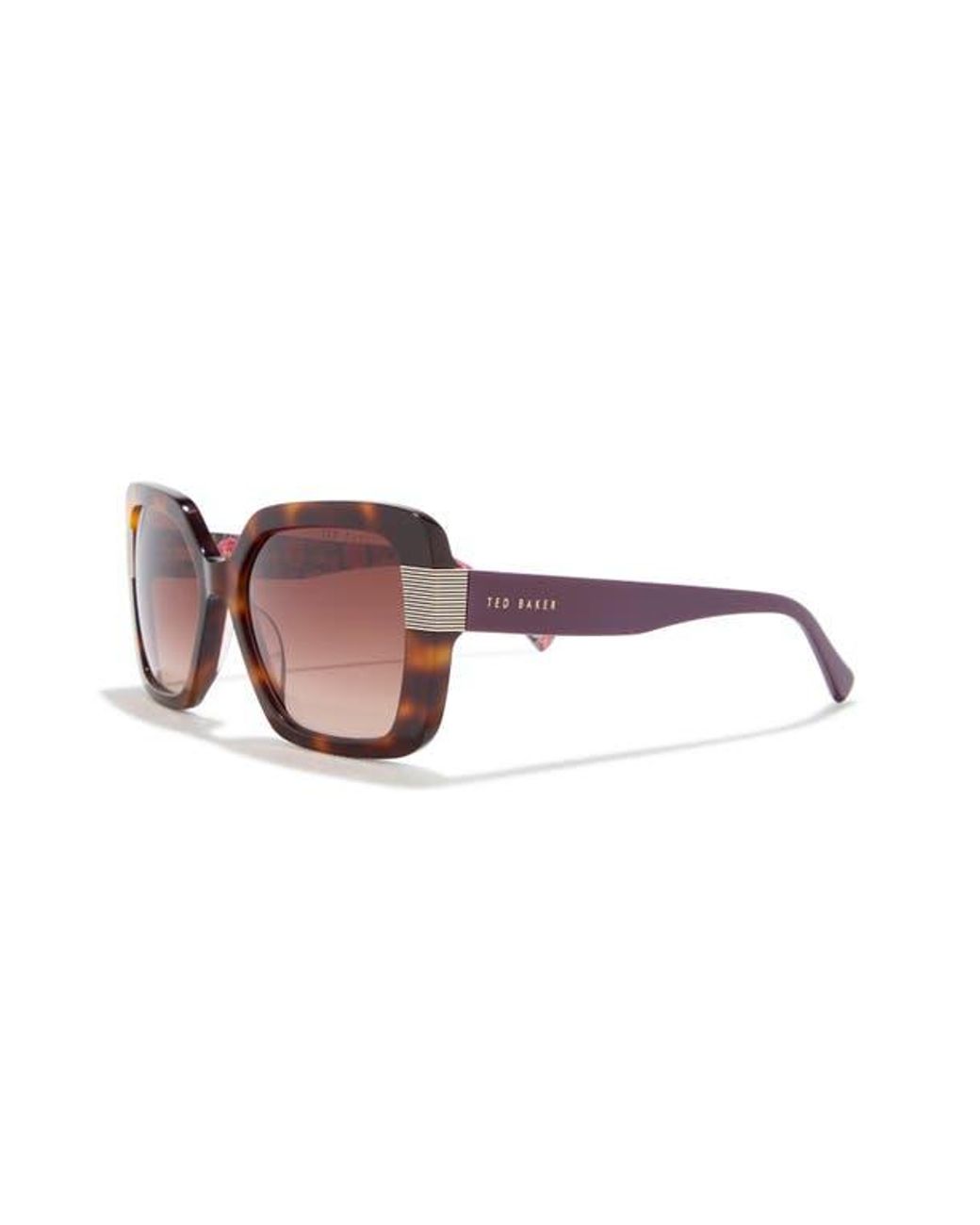 Ted Baker Brown 56Mm Gradient Square Sunglasses