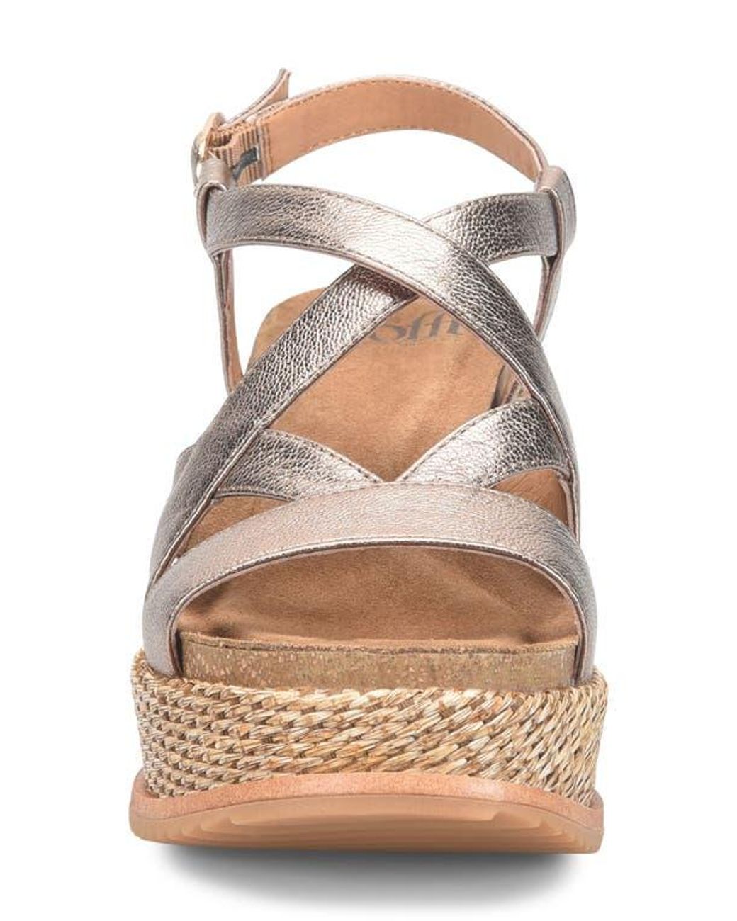Söfft Natural Devyn Slingback Espadrille Platform Wedge Sandal
