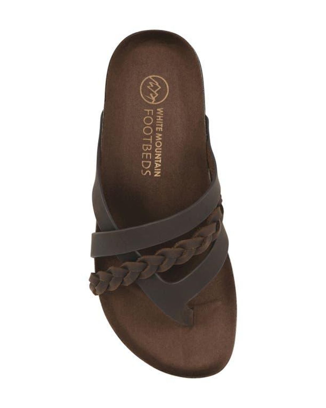White Mountain Brown Halogen Slide Sandal