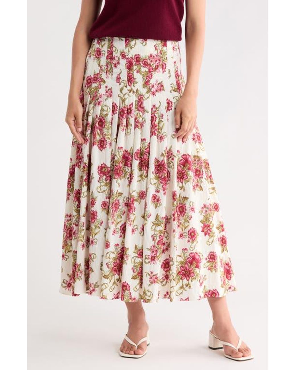 Halogen® Gathered Midi Skirt