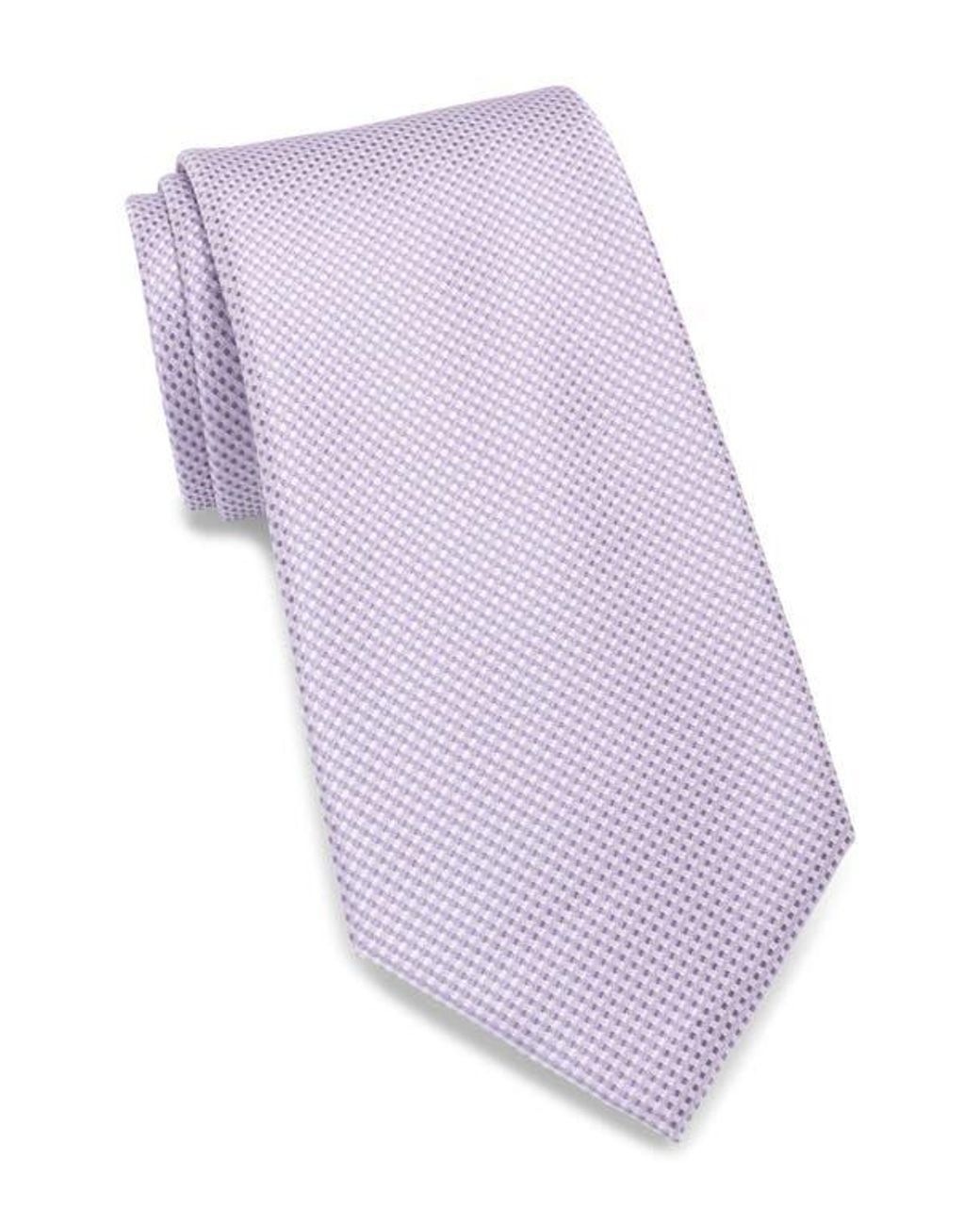 Calvin Klein Purple Esme Solid Bird's Eye Tie for men