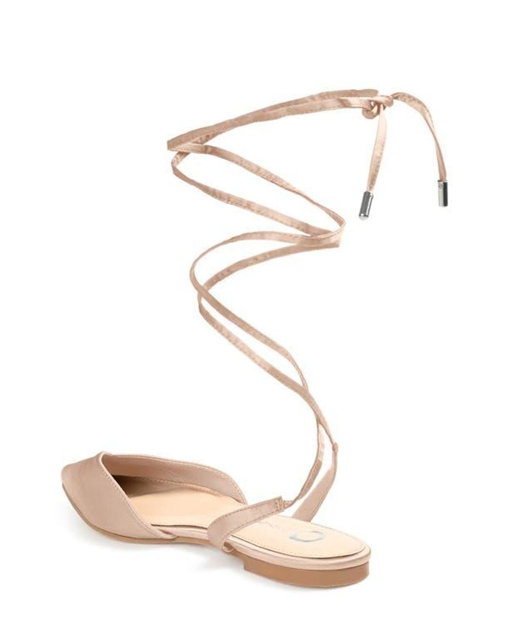 Journee Collection White Lace-Up Pointed-Toe Flat