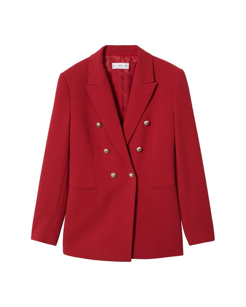 Mango Double Breasted Blazer In Red At Nordstrom Rack | Lyst