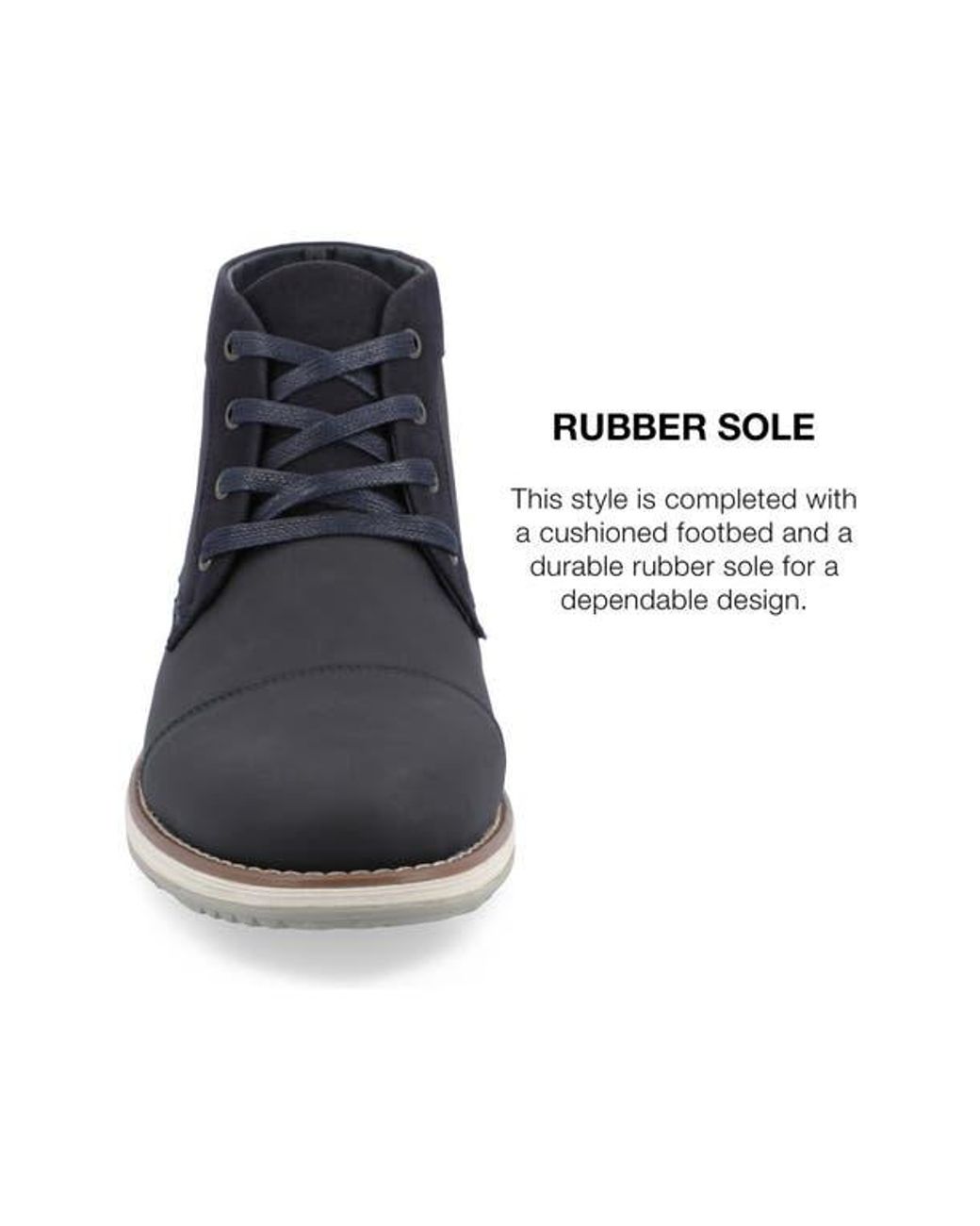Vance Co. Black Austin Cap Toe Chukka Boot for men