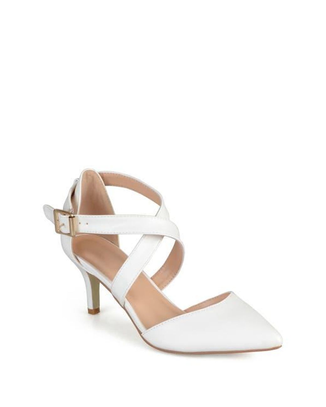 Journee Collection Pink Riva Crossover Pump
