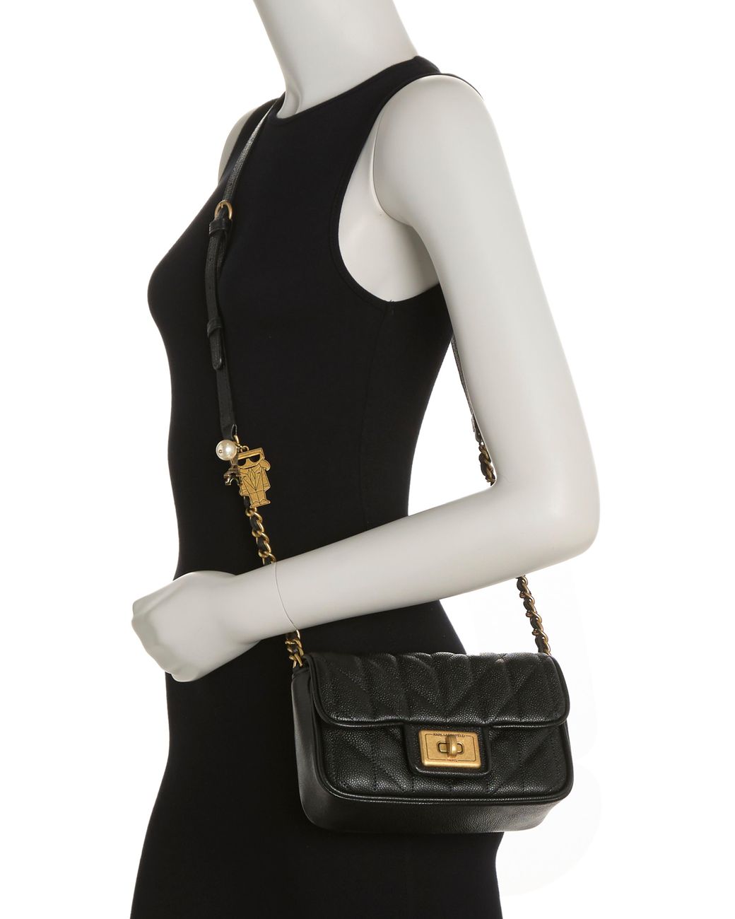Karl Lagerfeld Agyness Crossbody Bag in Black Lyst