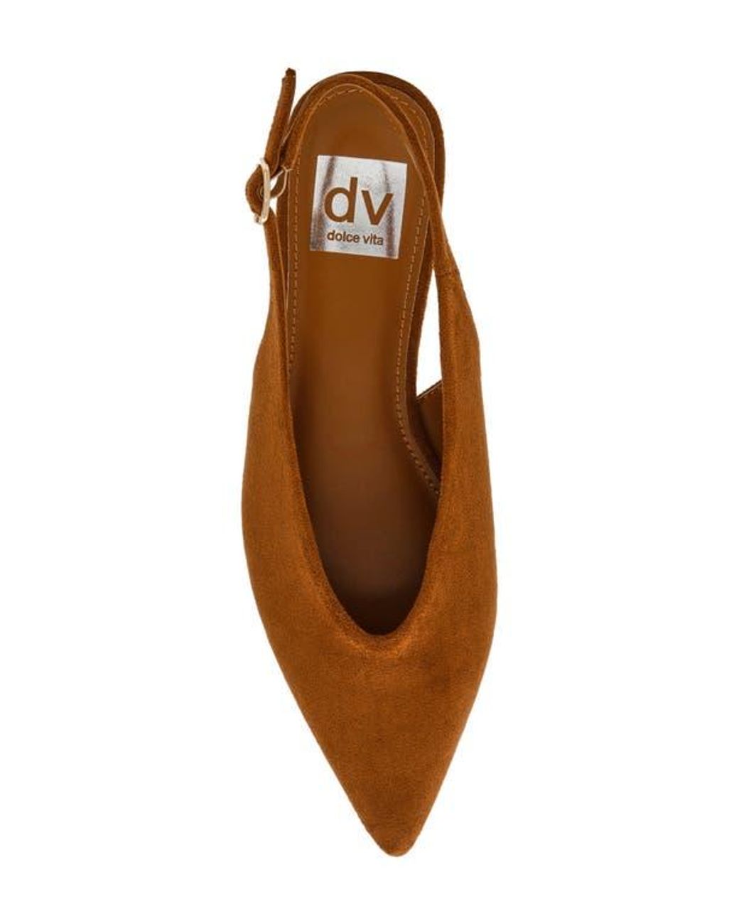 Dolce Vita Brown Empress Pointed Toe Slingback Flat