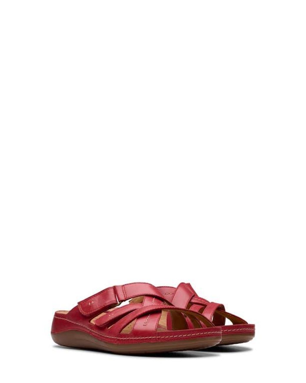 Clarks Red Cecily Slide Sandal