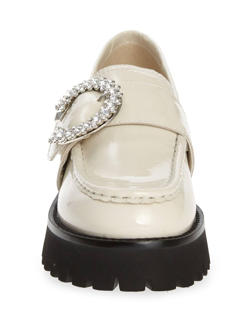 Jeffrey Campbell Recess-o Loafer In Ivory Crinkle Patent Rack in White | Lyst