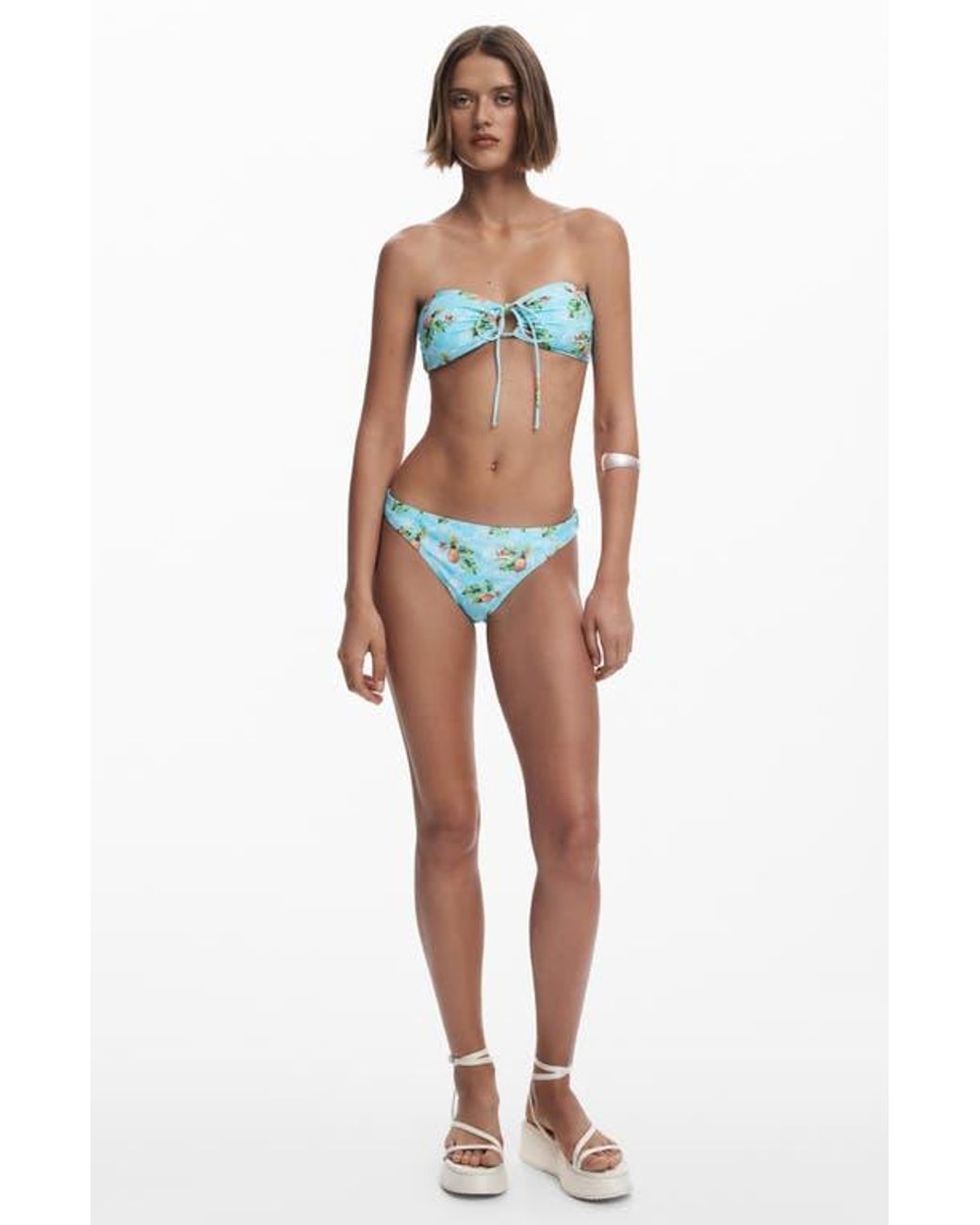 Desigual Blue Pineapple Bikini Bottoms