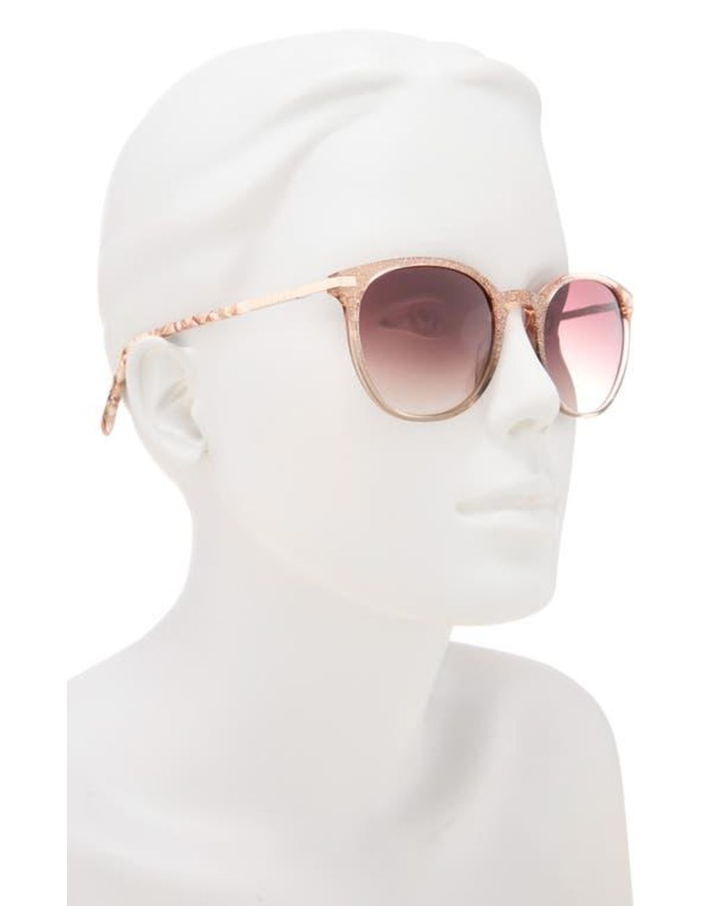 Ted Baker Pink 53Mm Round Sunglasses