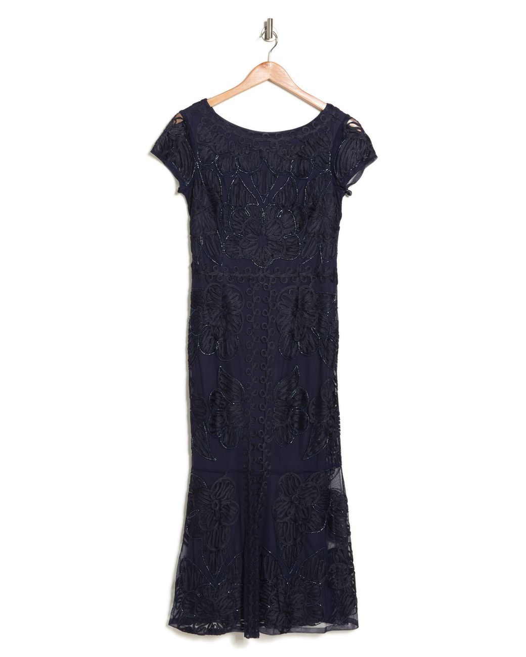 Marina Embellished Ribbon Lace Midi Dress in Blue Lyst