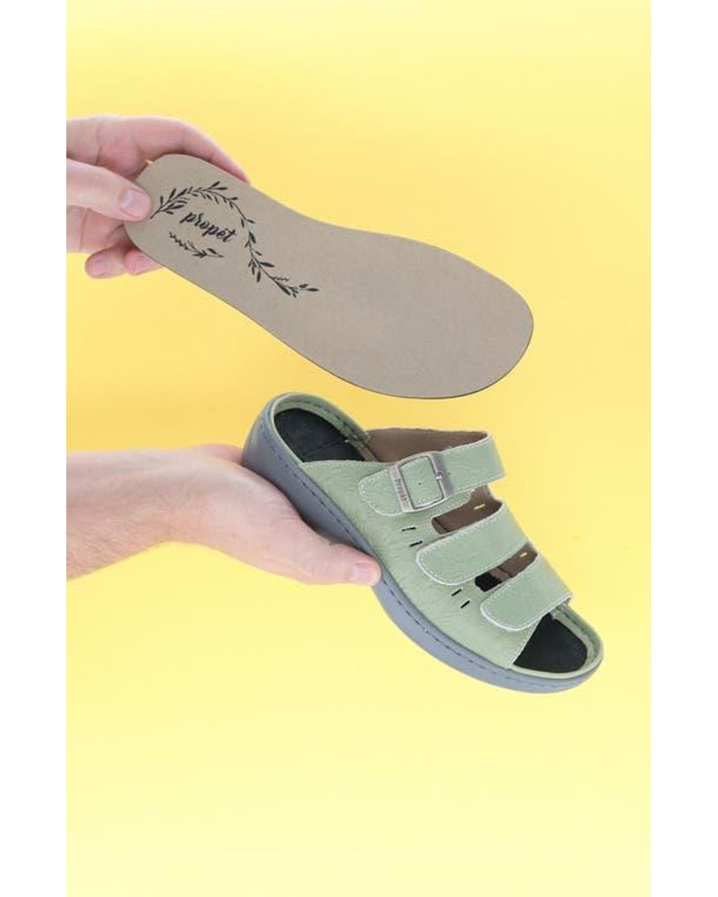 Propet White Breezy Walker Slide Sandal