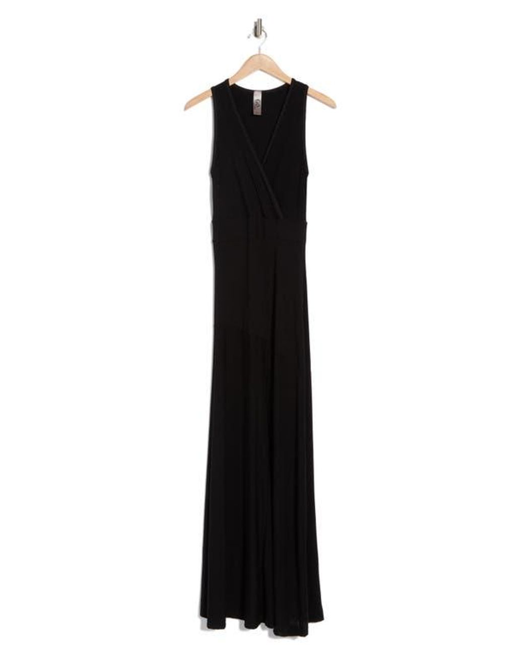Go Couture Faux Wrap Maxi Dress in Black | Lyst