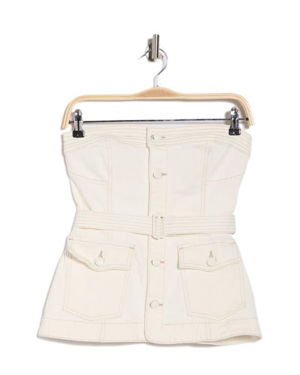 Jonathan Simkhai Natural Belted Bustier Top