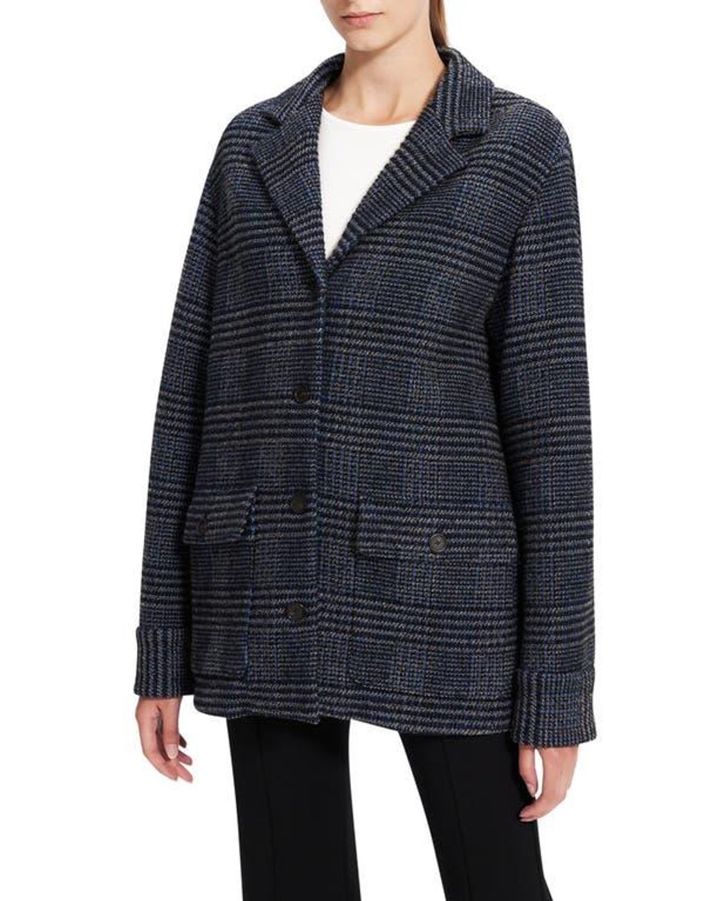 Theory plaid jacket deals