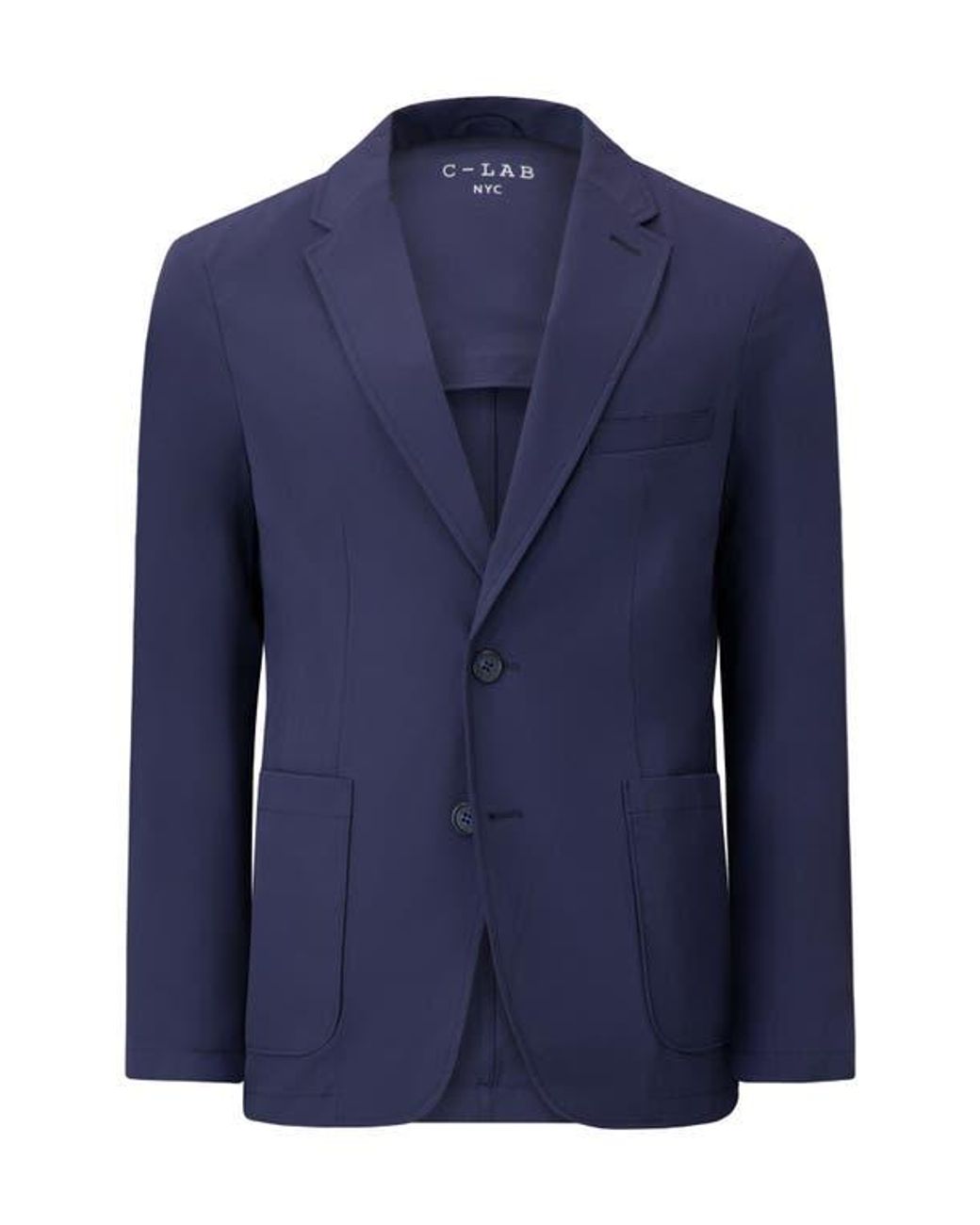 C-LAB NYC Blue Packable Woven Tech Jacket for men