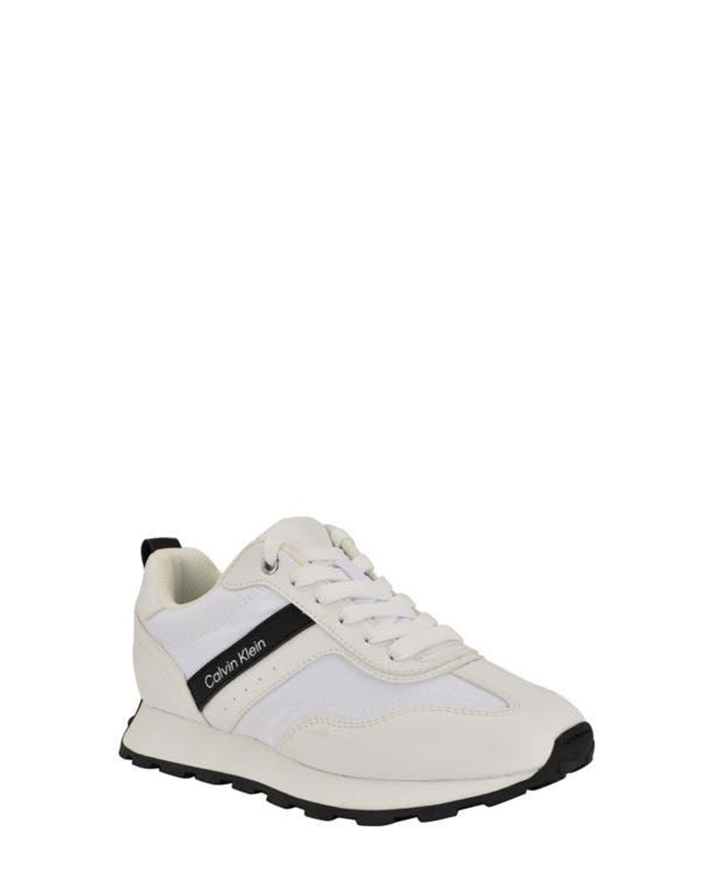 Calvin Klein White Tanja Retro Lace-up Sneakers