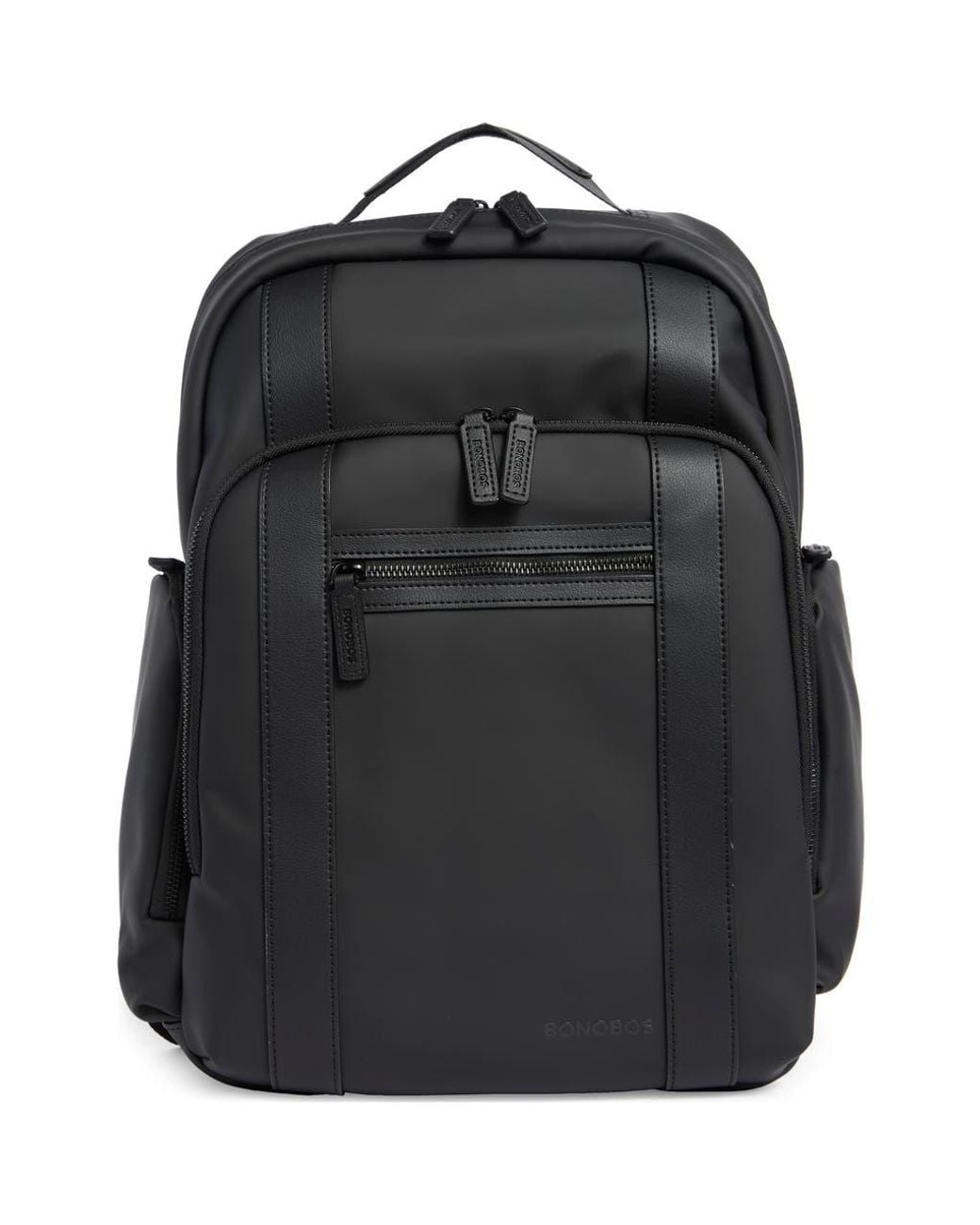 Bonobos Black Rubberized Computer Backpack for men