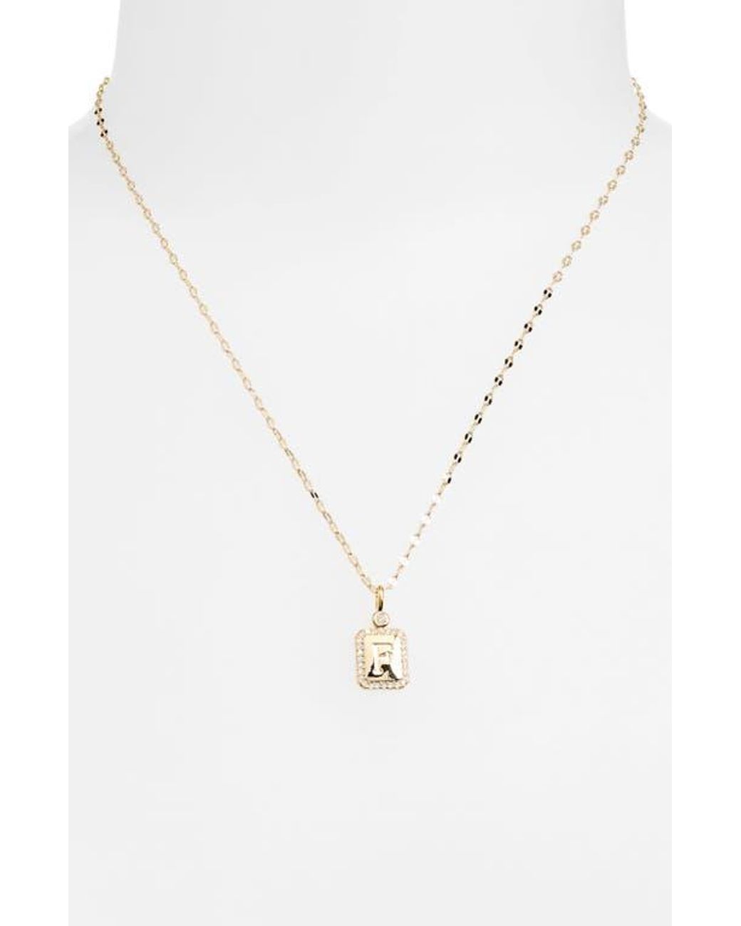 Leith Metallic Initial Pendant Necklace