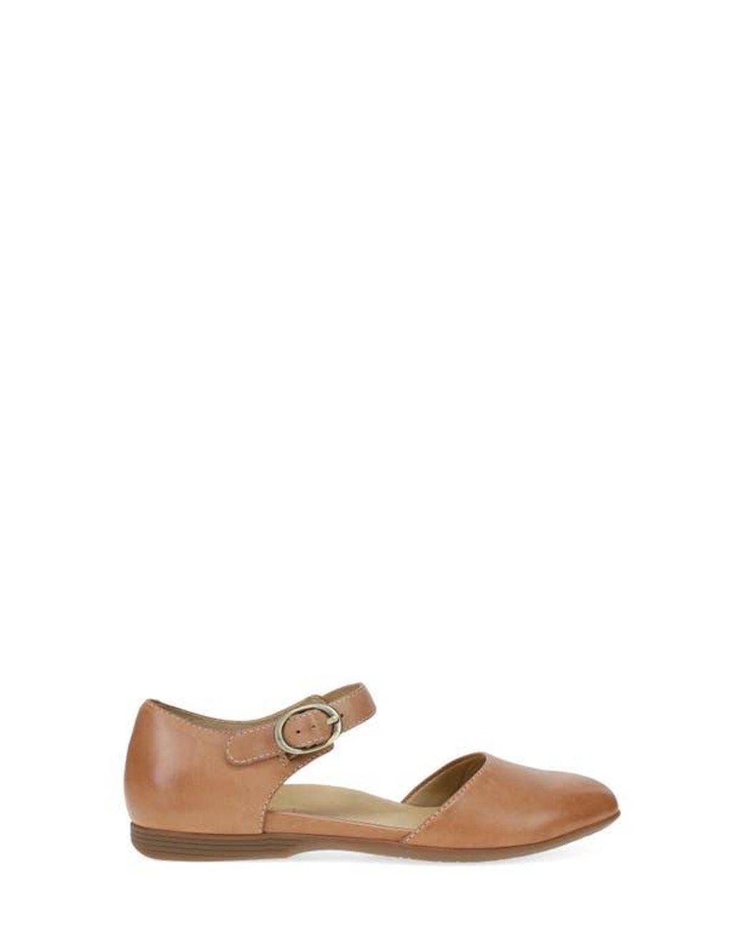 Dansko Brown Liv Ankle Strap Flat