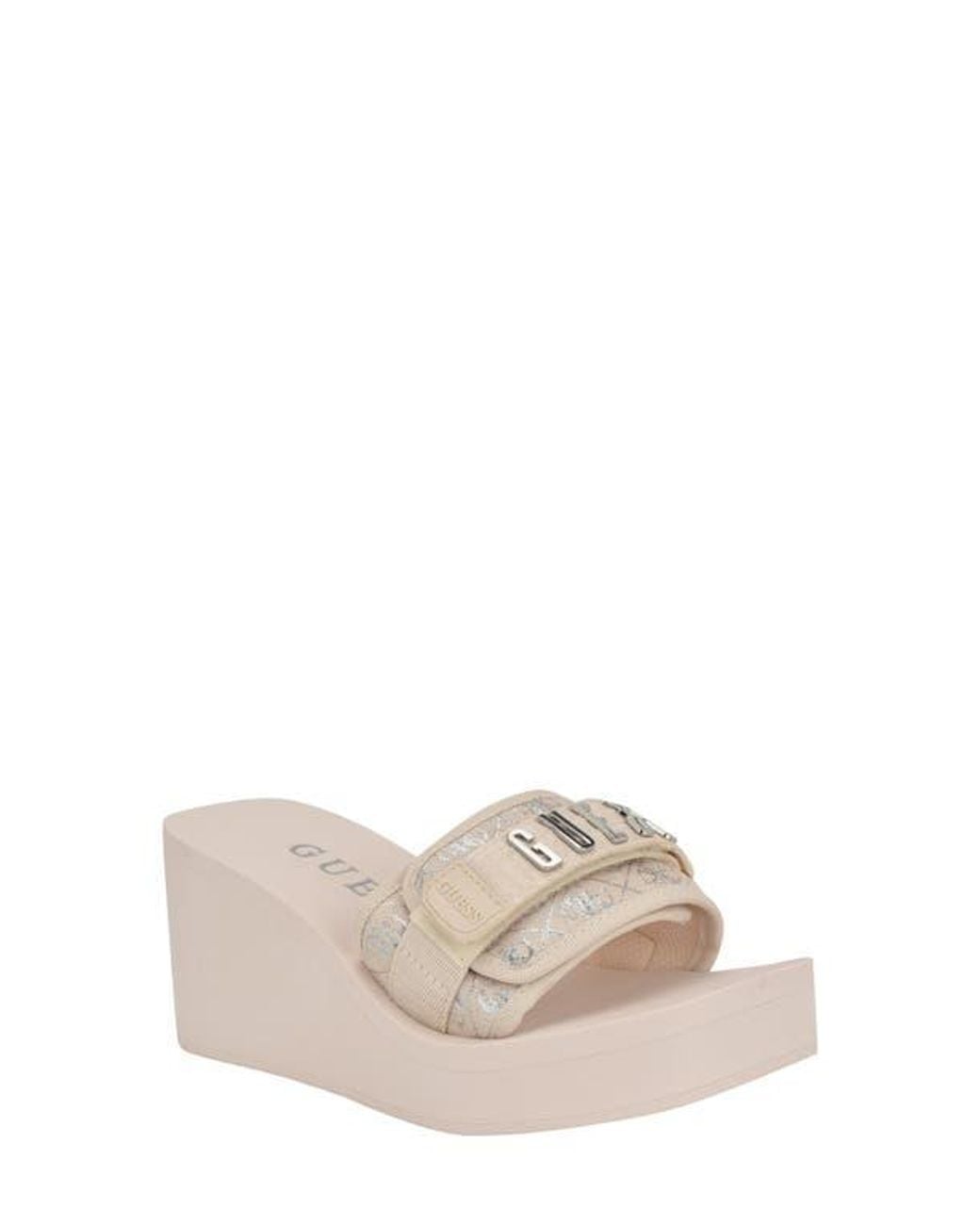 Guess Natural Dellean Platform Wedge Sandal