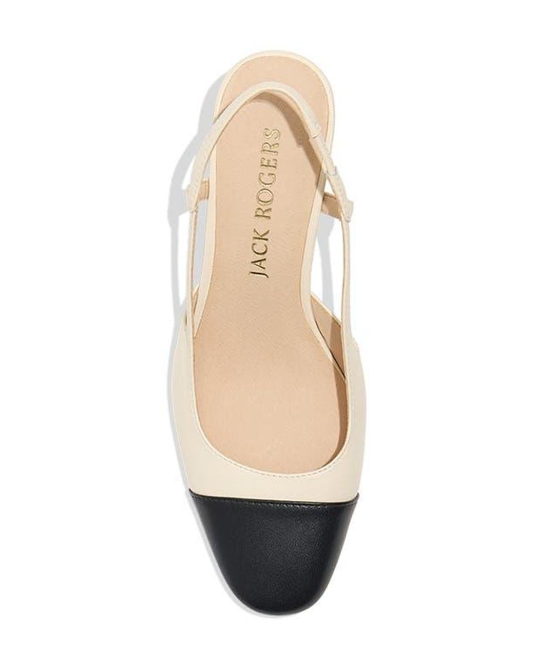 Jack Rogers Natural Summer Cap Toe Slingback Sandal
