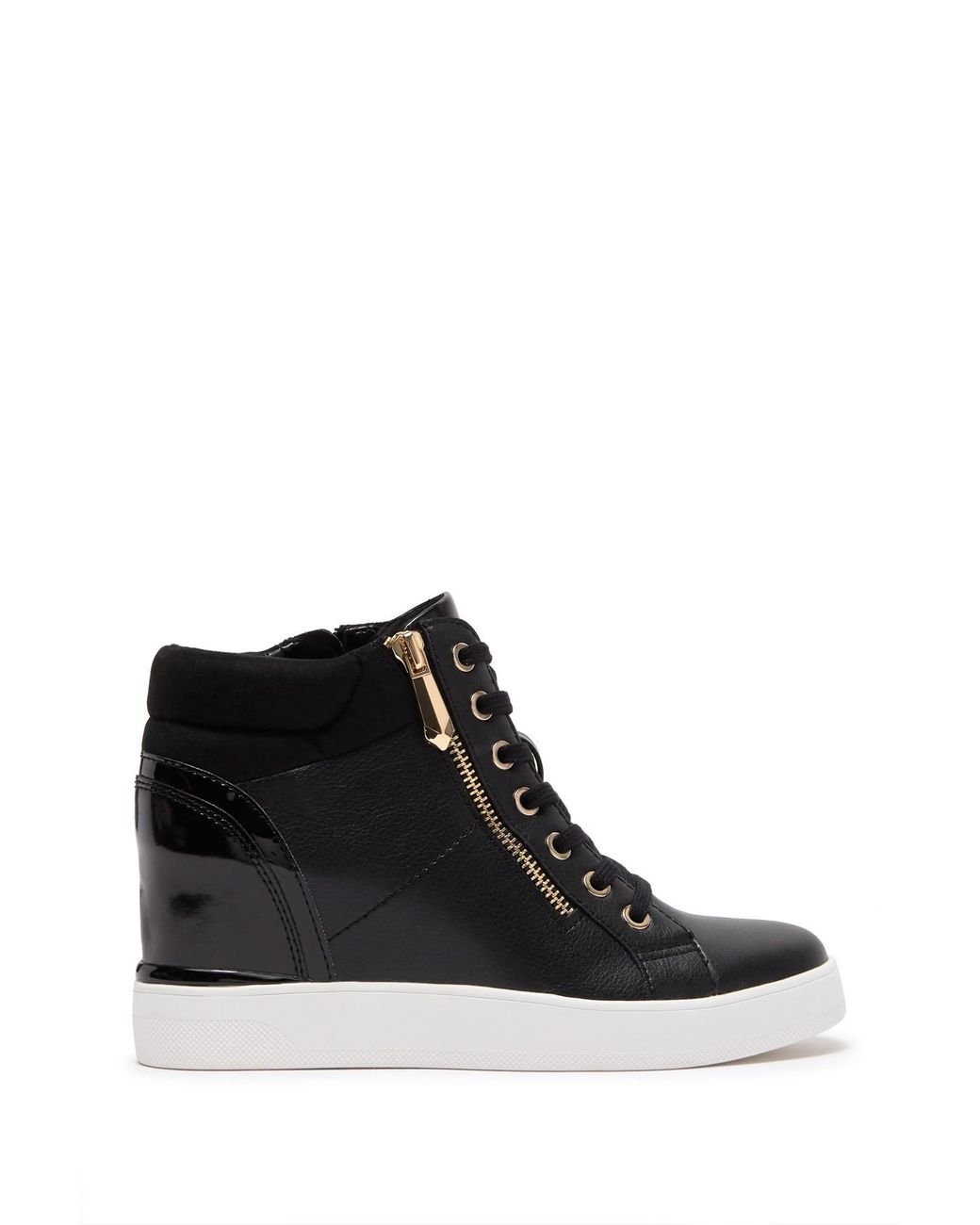 Aldo wedge sneakers black deals