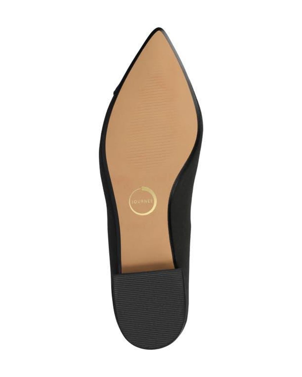 Journee Collection Black Carmin Pointed Toe Flat