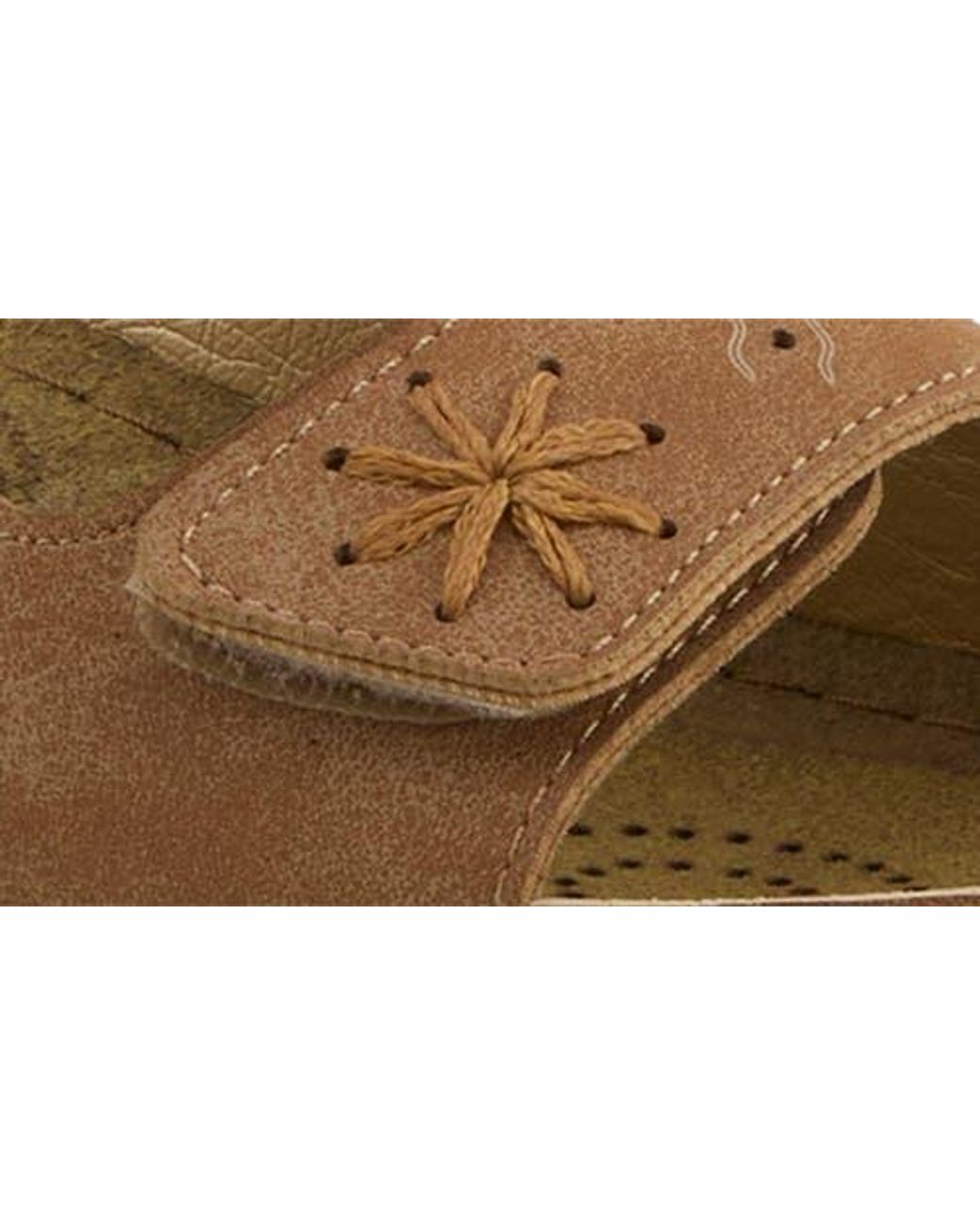 Flexus by Spring Step Brown Double Strap Wedge Sandal