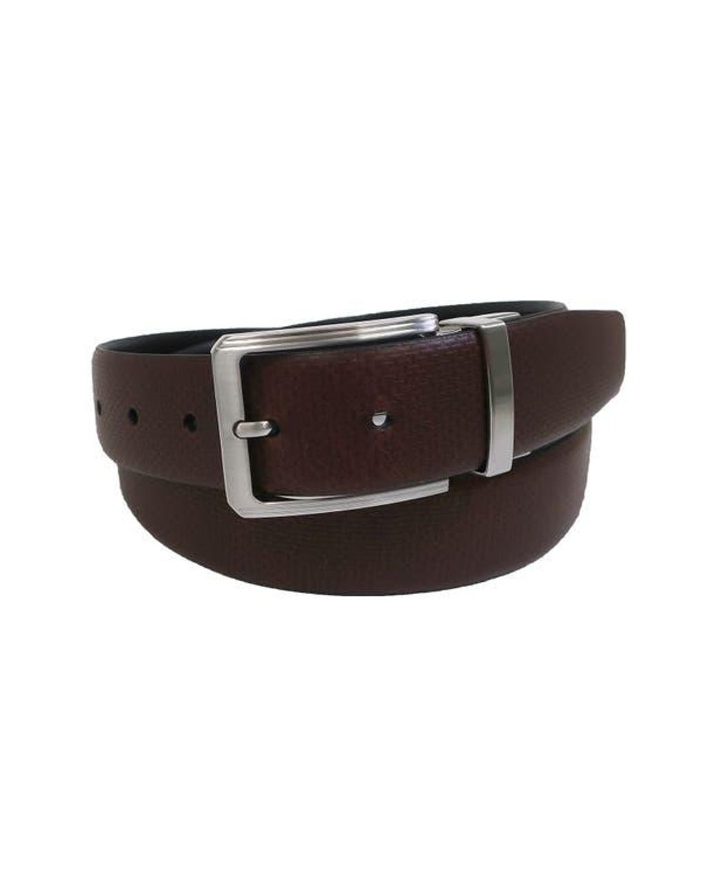 Boconi Black Reversible Embossed Leather Belt for men