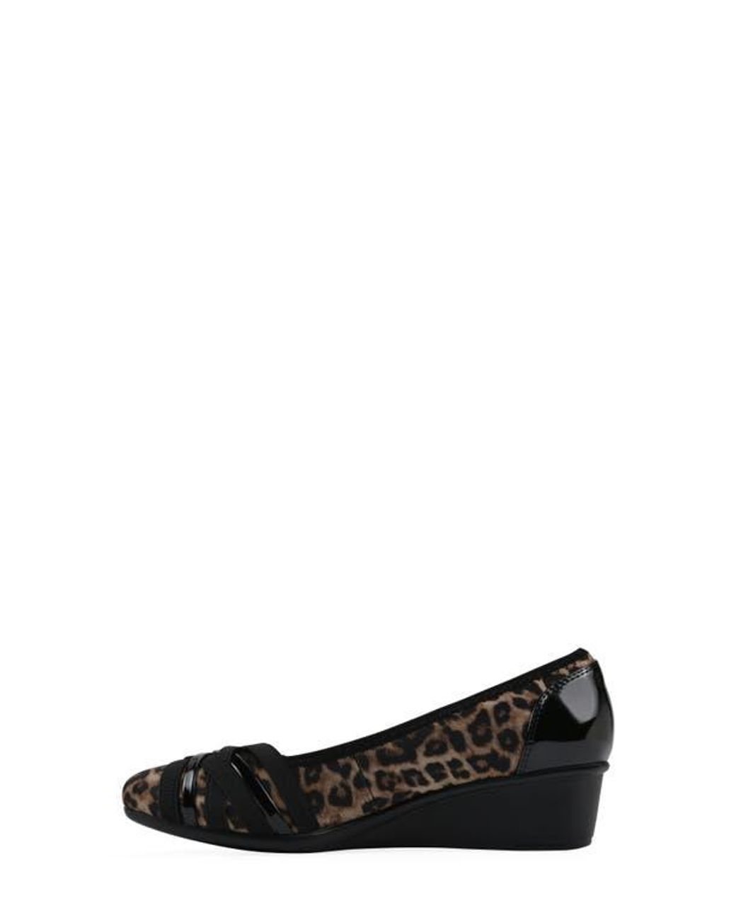 White Mountain Black Bowie Wedge Pump