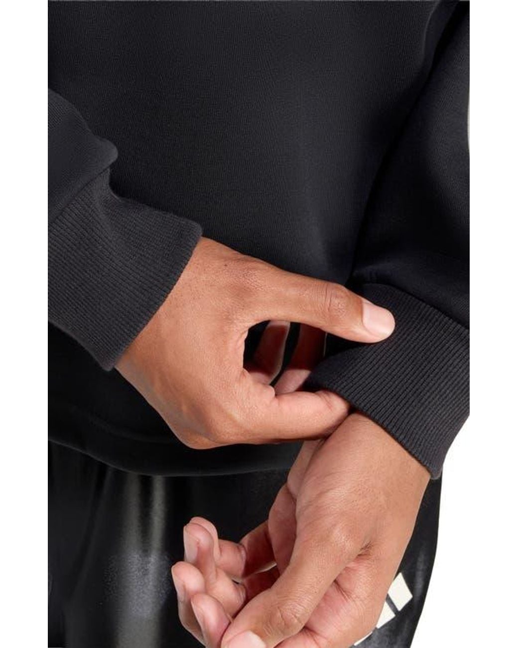 Adidas Black Stadium Crewneck Sweatshirt for men