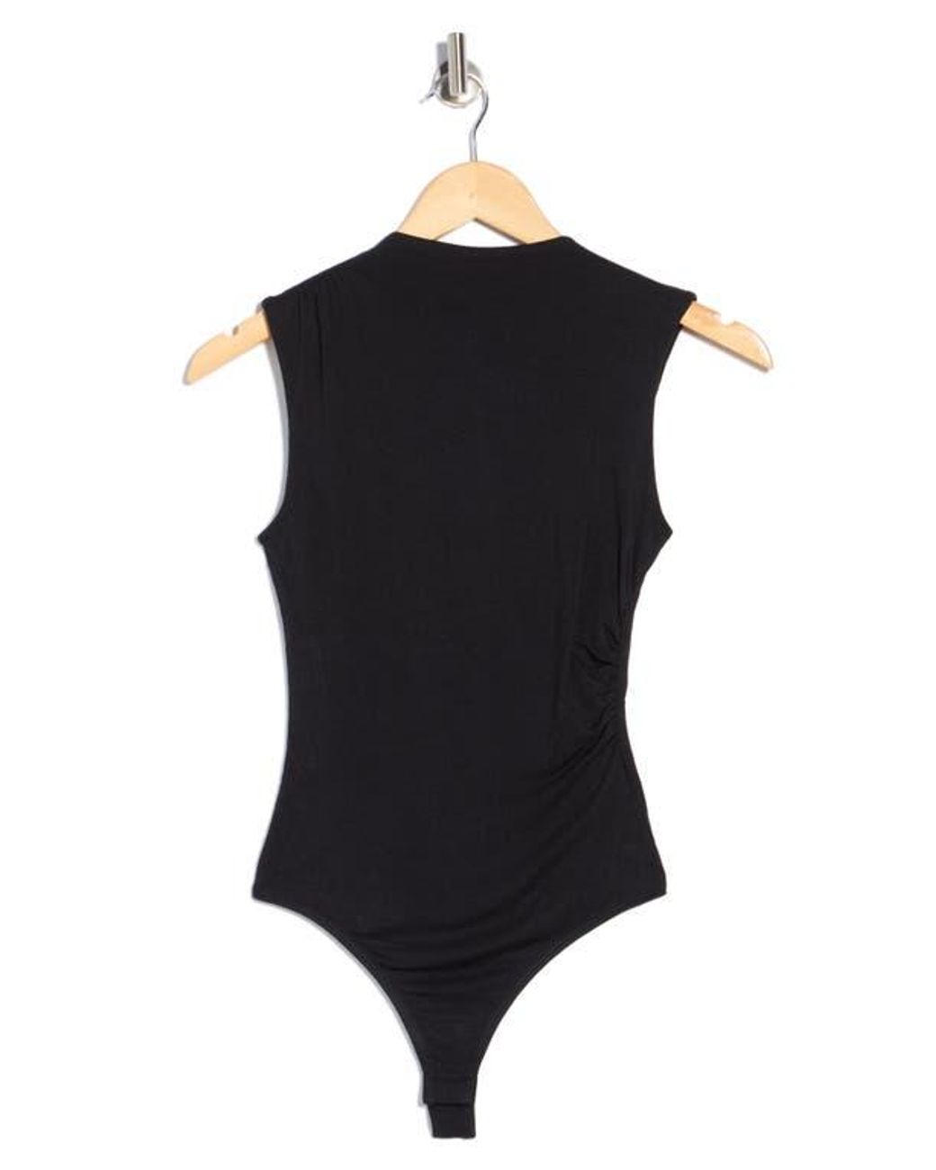 Blu Pepper Black Side Cinched Mock Neck Top