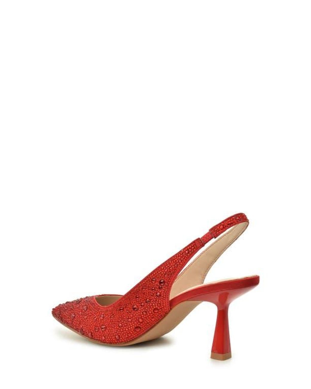 Nicole Miller Red Rhinestone Slingback Pump