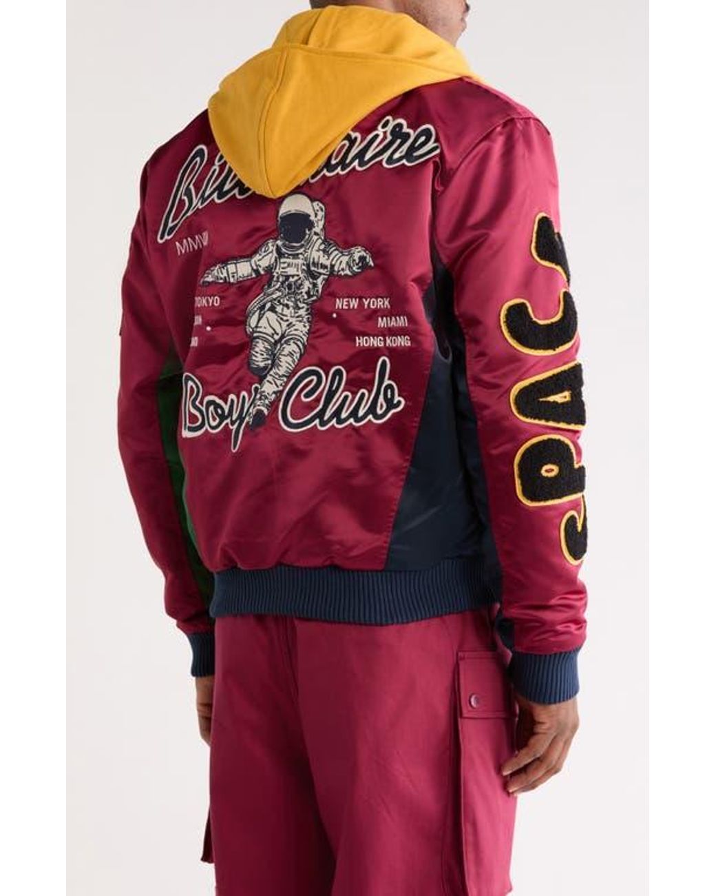 BBCICECREAM Red Space Suit Bomber Jacket for men