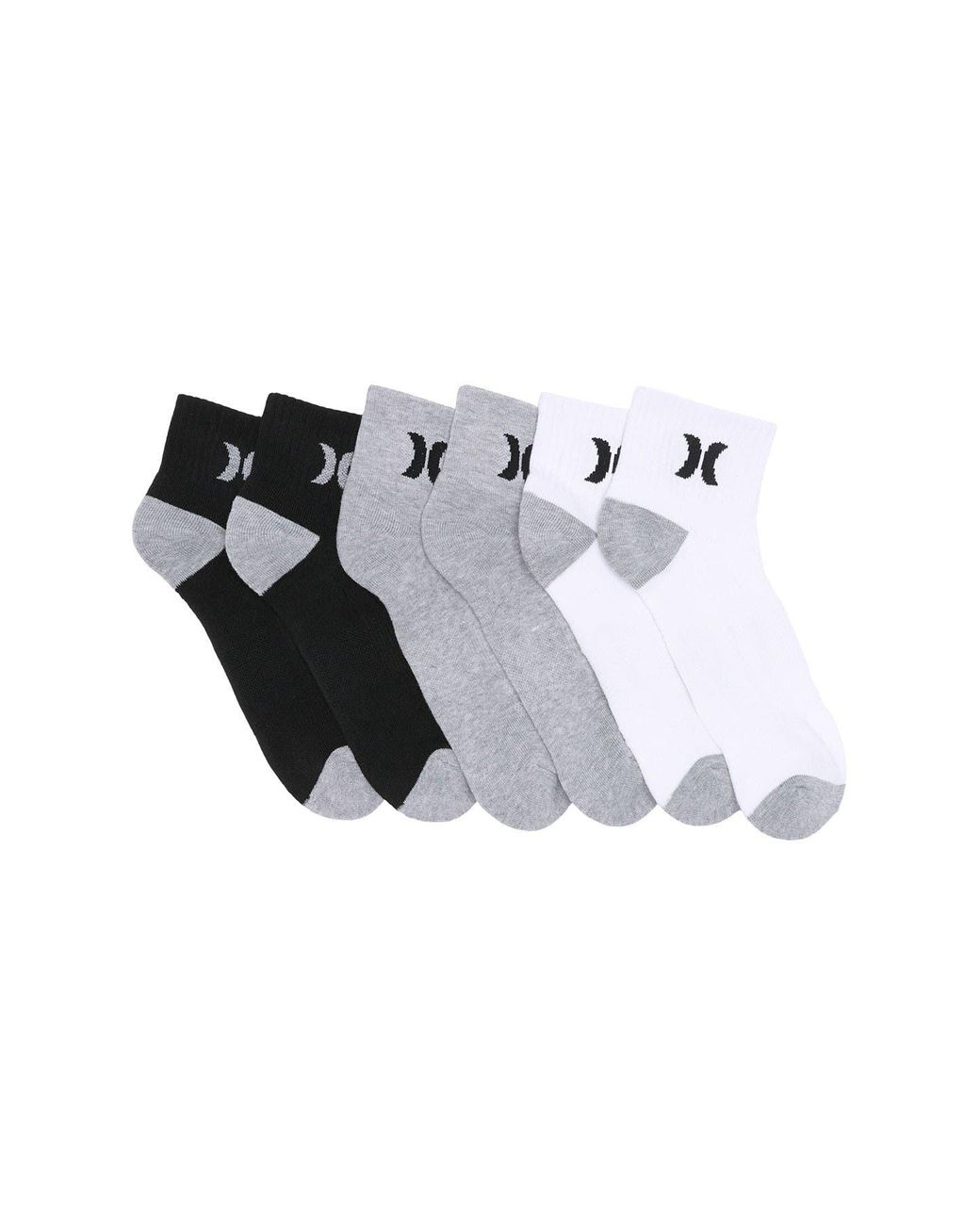 Hurley Terry Quarter Crew Socks in White for Men Lyst