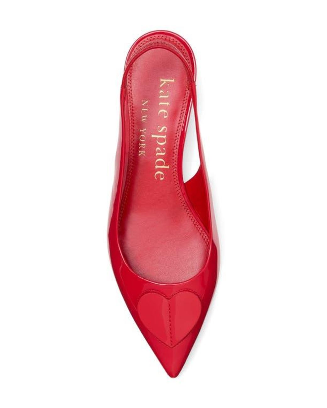 Kate Spade Red Lover Slingback Pointed Toe Flat