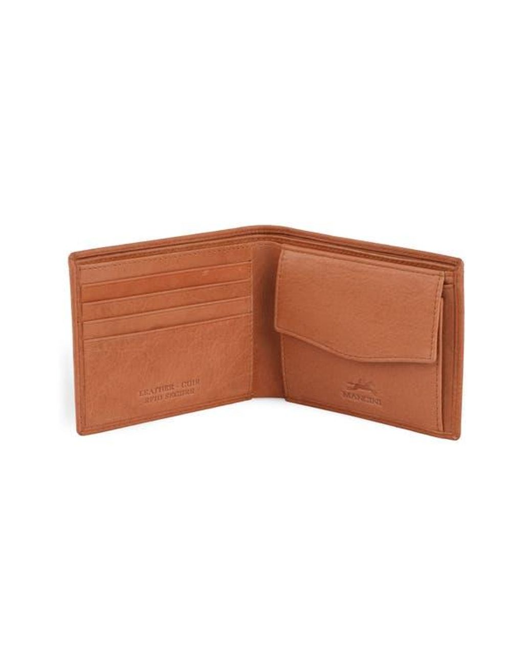 Mancini Brown Rfid Bifold Wallet for men