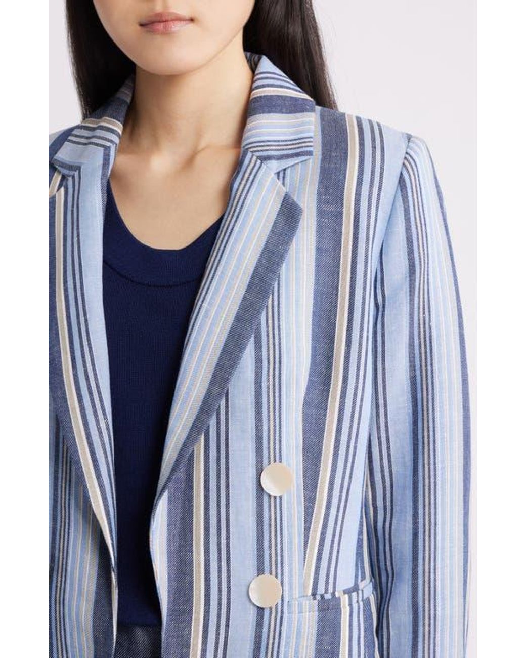 Anne Klein Blue Stripe Blazer