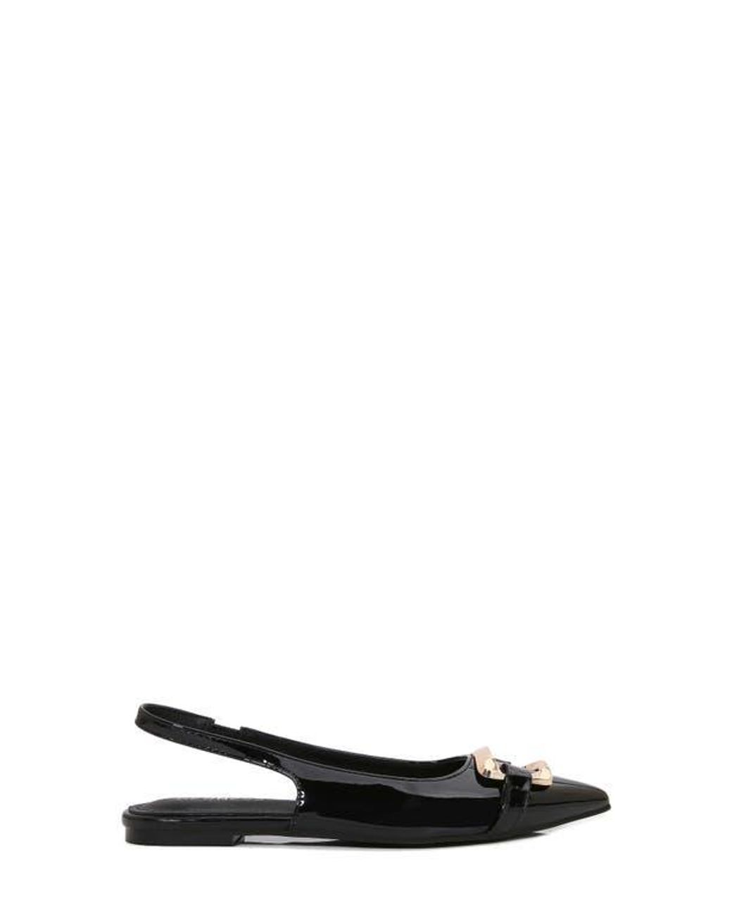 BERNESS Black Caeli Buckle Slingback Flat
