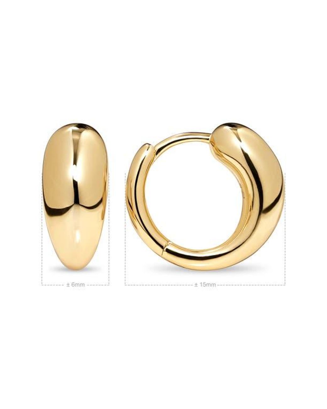 DEVATA Metallic Teardrop Hoop Earrings
