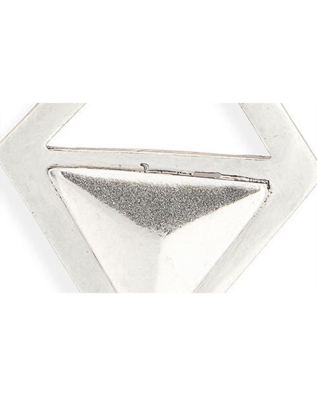 Karine Sultan White Angular Statement Earrings