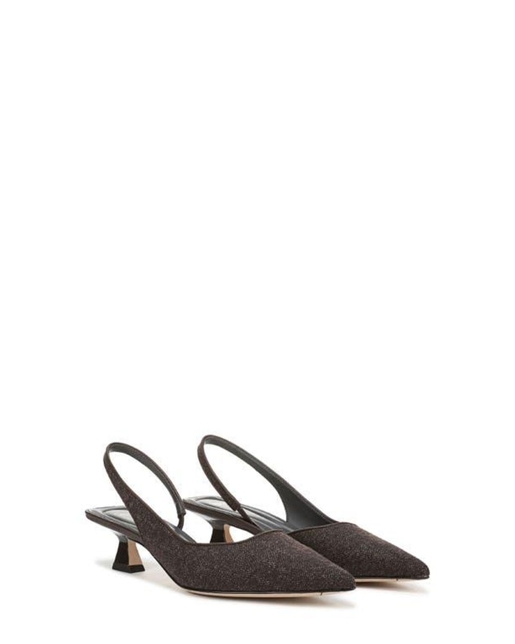Sarto Brown Devin Kitten Heel Slingback Pump