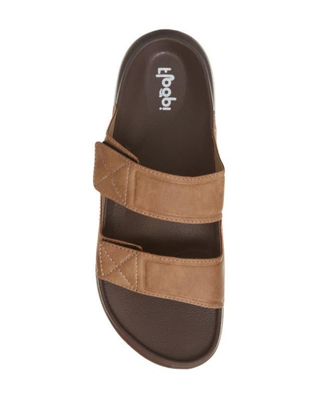 FLOOPI Brown Noah Adjustable Slide Sandal for men