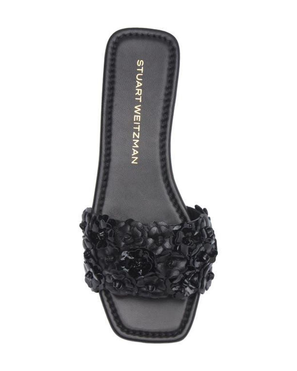 Stuart Weitzman Blue Meadow Slide Sandal
