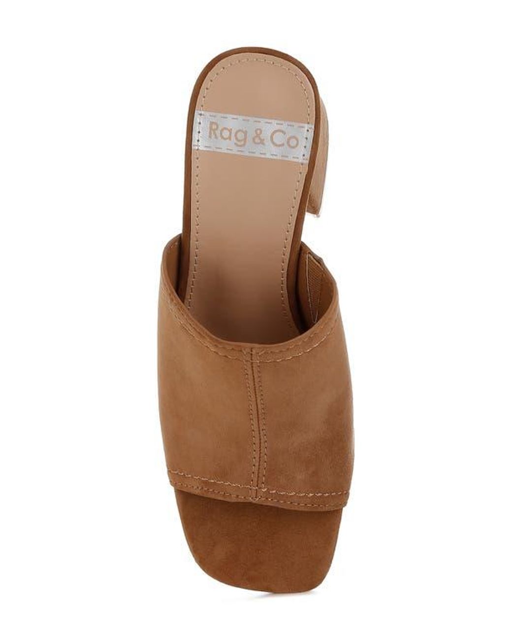 Rag & Co Brown Citarum Slide Sandal