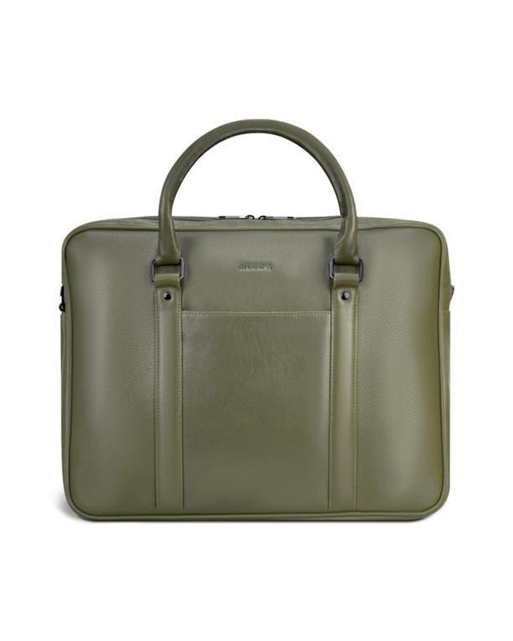 CHAMPS Green Onyx Leather Briefcase for men