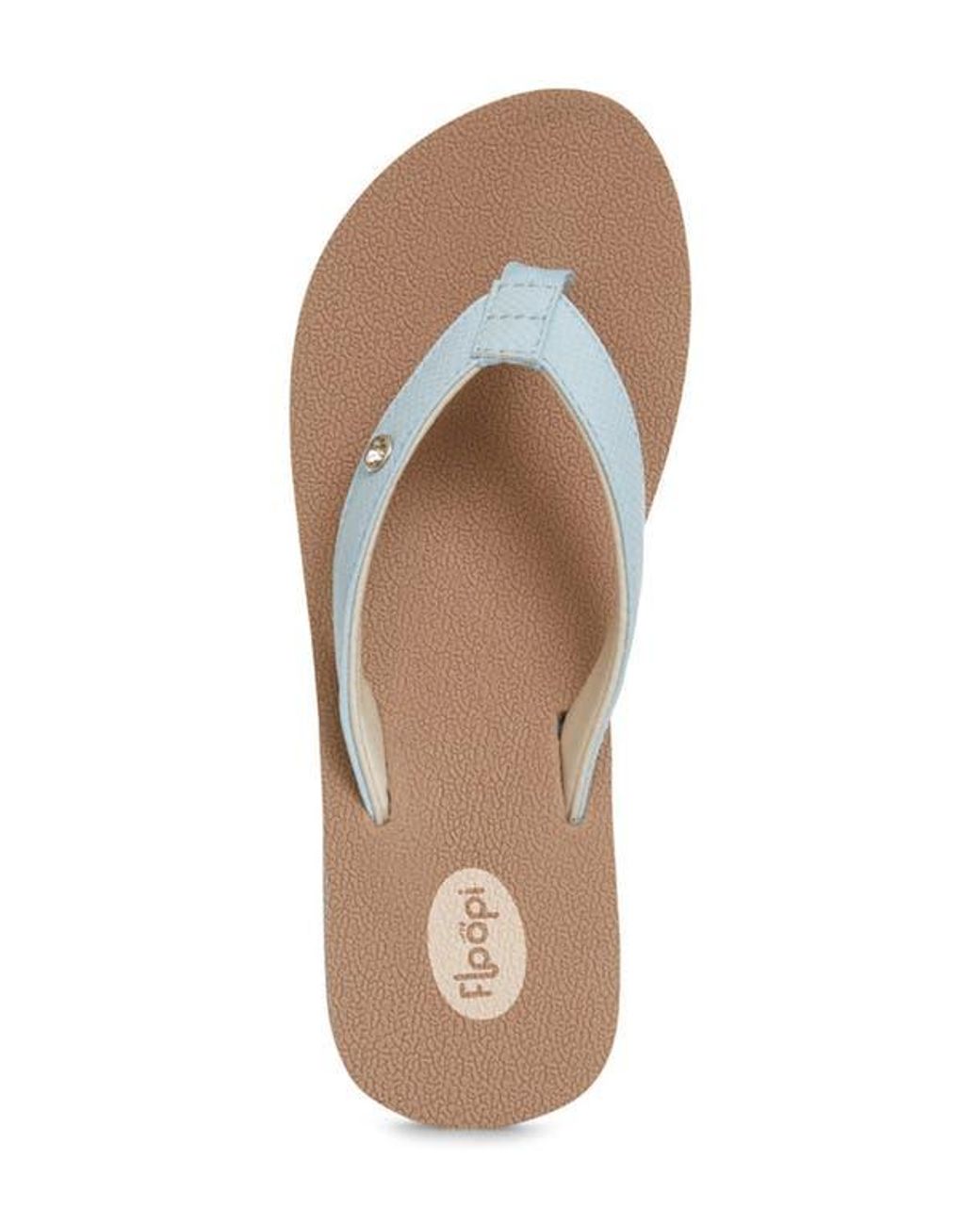FLOOPI White Flip Flop Wedge Sandal